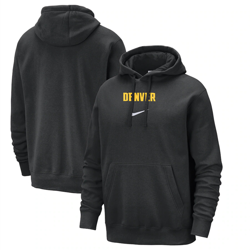 Men's Black Denver Nuggets 2023/24 City Edition Essential Club Pullover Hoodie